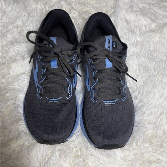Brooks Black and Blue Athletic Shoes - Picture 2 of 8